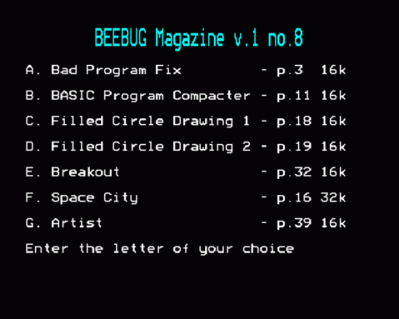 Beebug Volume 1 Number 8