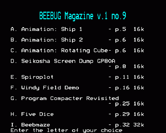 Beebug Volume 1 Number 9