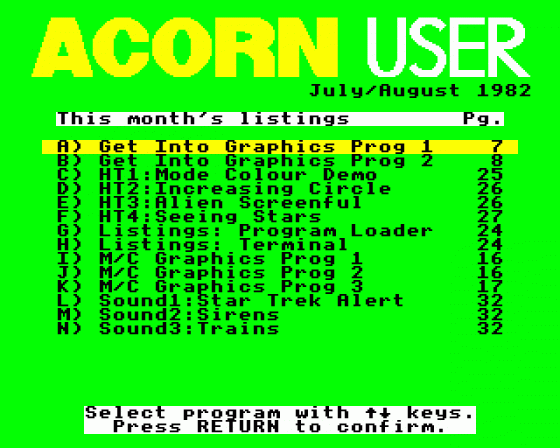 Acorn User #001 (08.1982)