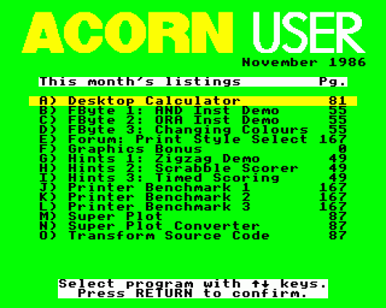 Acorn User #052 (11.1986)