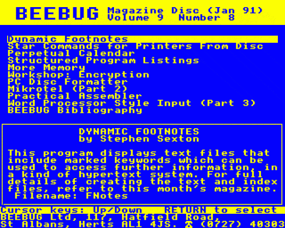 Beebug Volume 9 Number 8