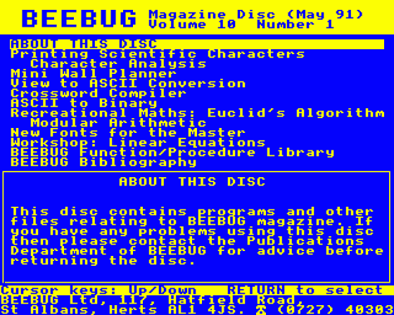 Beebug Volume 10 Number 1