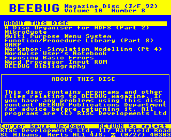 Beebug Volume 10 Number 8