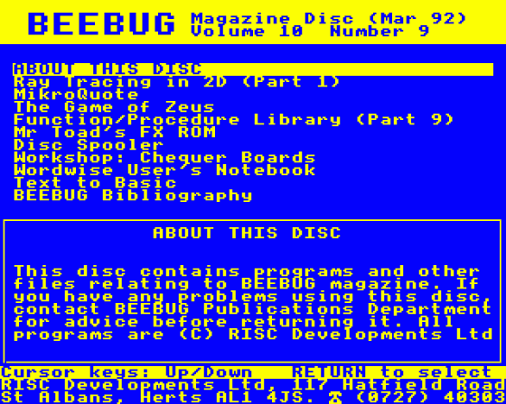 Beebug Volume 10 Number 9