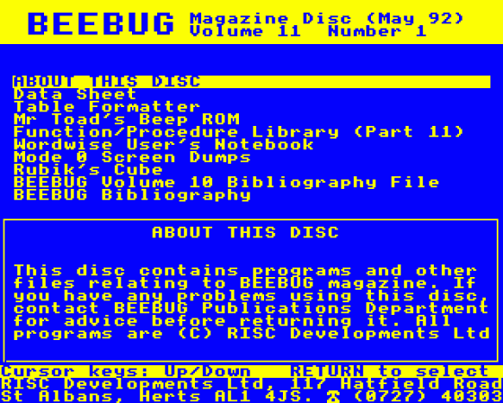 Beebug Volume 11 Number 1