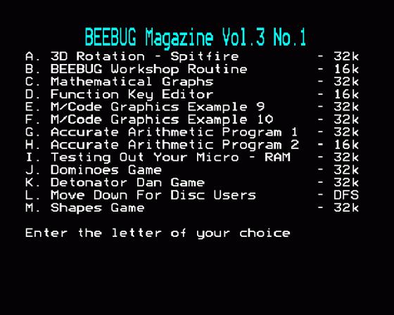 Beebug Volume 3 Number 1