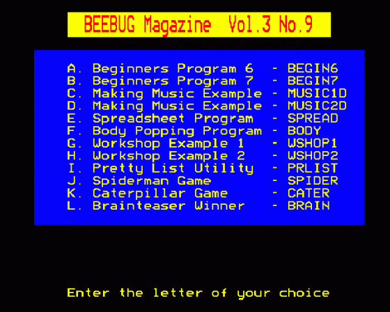 Beebug Volume 3 Number 9