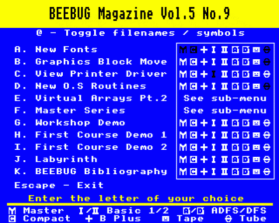 Beebug Volume 5 Number 9