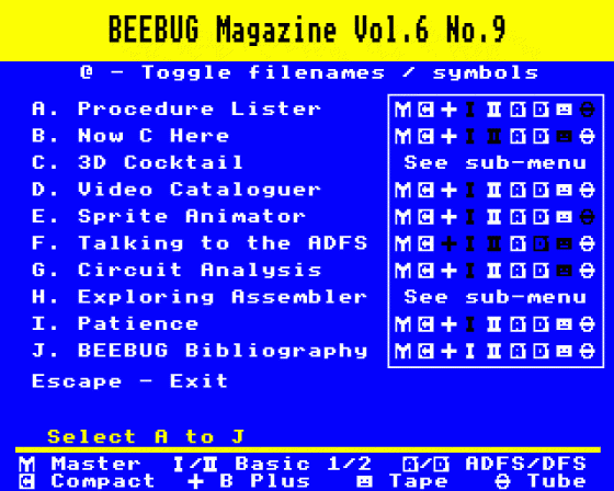 Beebug Volume 6 Number 9