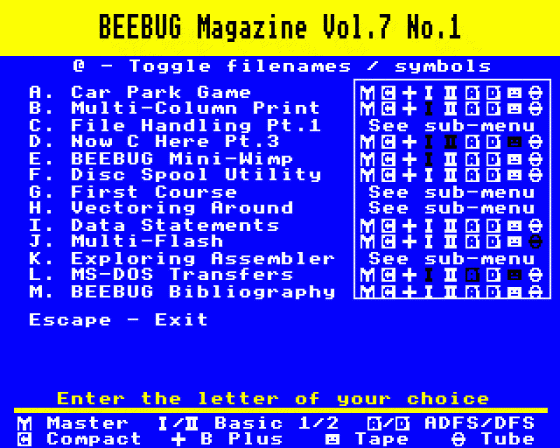 Beebug Volume 7 Number 1