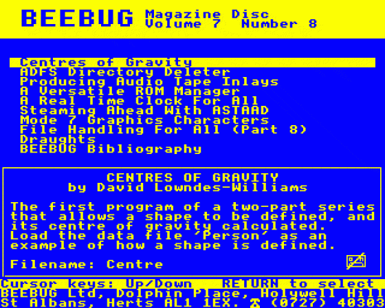 Beebug Volume 7 Number 8