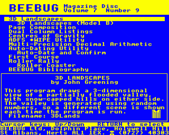 Beebug Volume 7 Number 9