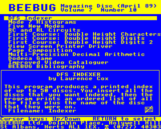 Beebug Volume 7 Number 10