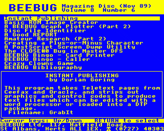 Beebug Volume 8 Number 6