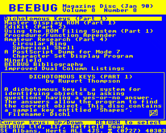 Beebug Volume 8 Number 8