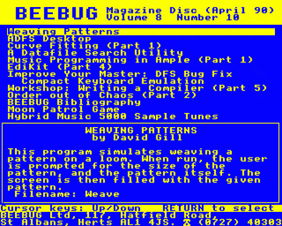 Beebug Volume 8 Number 10