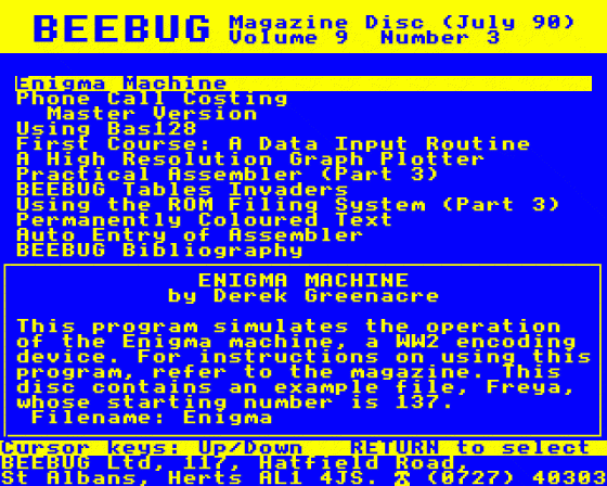 Beebug Volume 9 Number 3