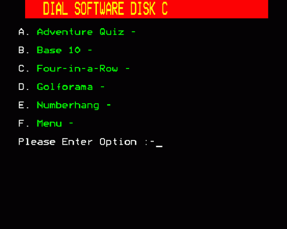 Dial Software Disc C