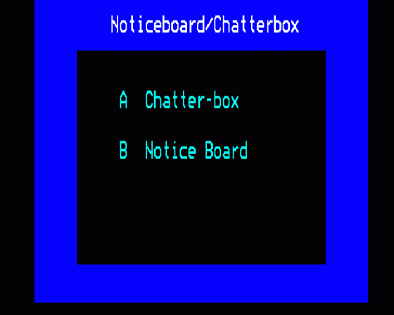 Notice Board/Chatter Box