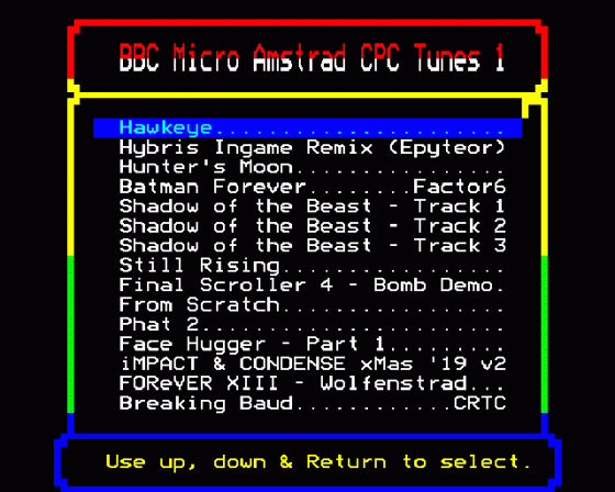 BBC Micro Amstrad CPC Tunes 1