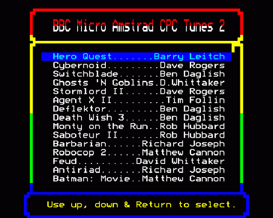 BBC Micro Amstrad CPC Tunes 2