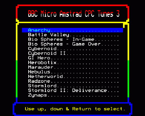 BBC Micro Amstrad CPC Tunes 3