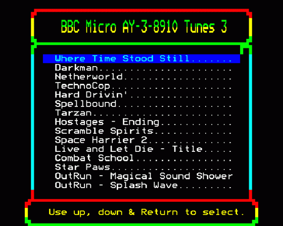 BBC Micro AY-3-8910 Tunes 3