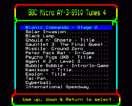 BBC Micro AY-3-8910 Tunes 4