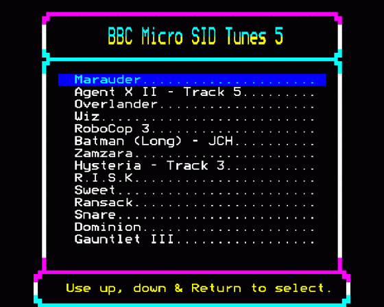 BBC Micro SID Tunes 5