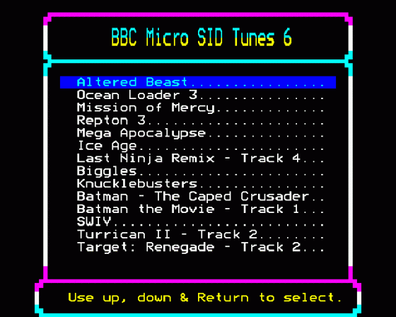 BBC Micro SID Tunes 6