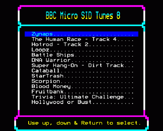 BBC Micro SID Tunes 8