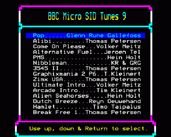 BBC Micro SID Tunes 9