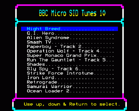 BBC Micro SID Tunes 10