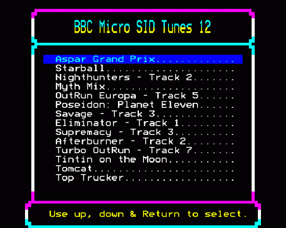 BBC Micro SID Tunes 12