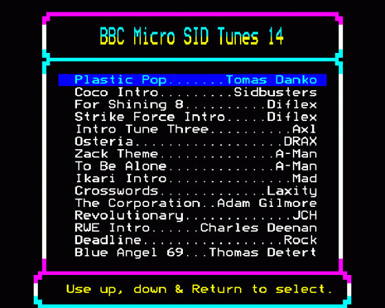 BBC Micro SID Tunes 14