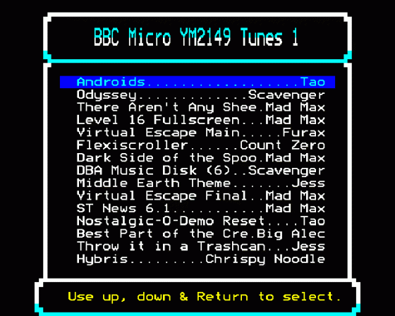 BBC Micro YM2149 Tunes 1