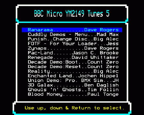 BBC Micro YM2149 Tunes 5