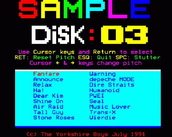 Sample Disk 3