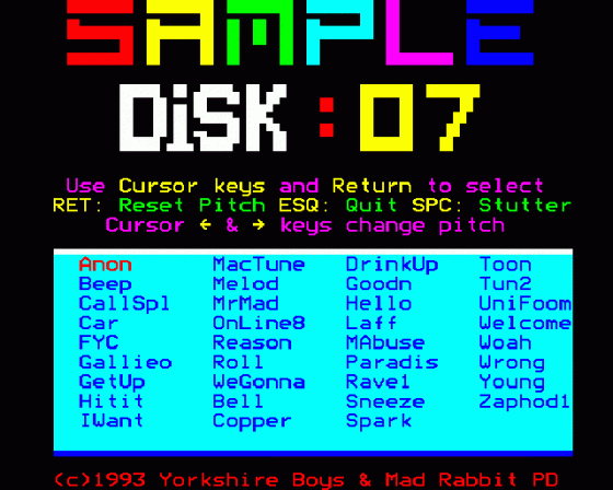 Sample Disk 7