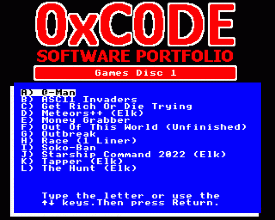 0xc0de Games Disc 1