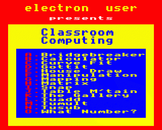 Classroom Computing