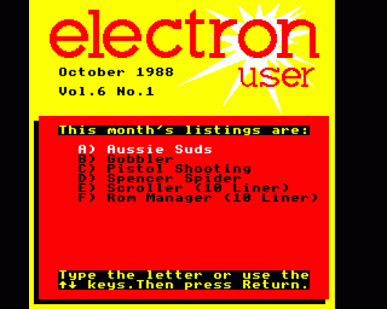 Electron User 6.01