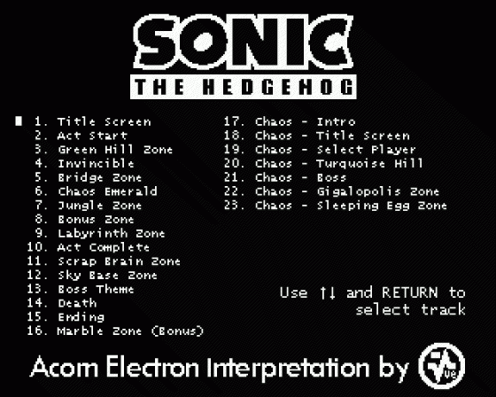 Beeb Tracker 3: Sonic The Hedgehog