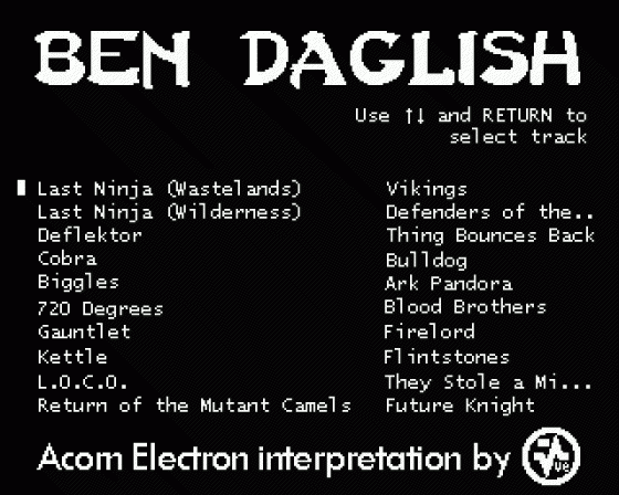 Ben Daglish Disc 1